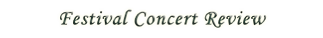 Festival Concert Review